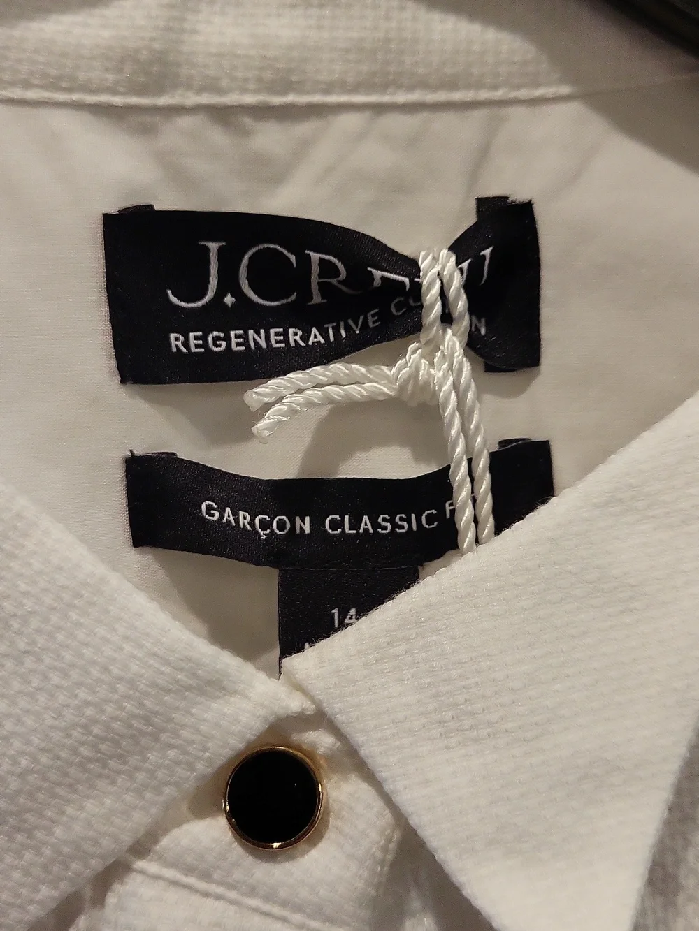 J. Crew White Garcon Shirt Sz 14.NWT - Picture 2 of 7